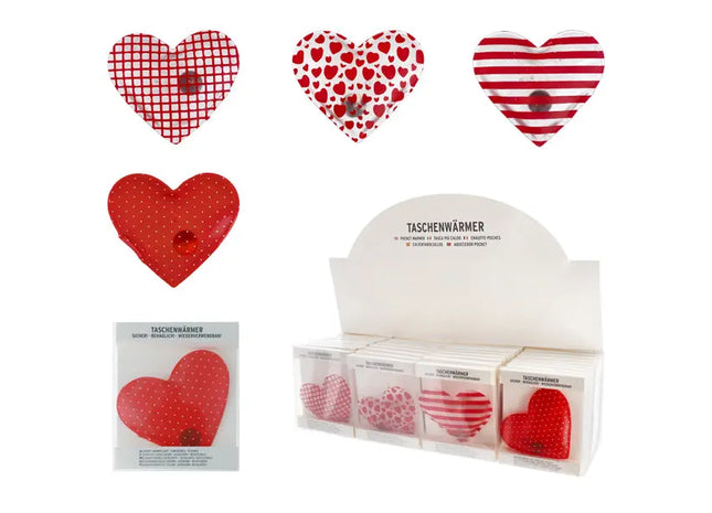 Herzförmige Wärmekissen, 4er Set, ca. 10x9 cm TK Gruppe® Grosshandel 