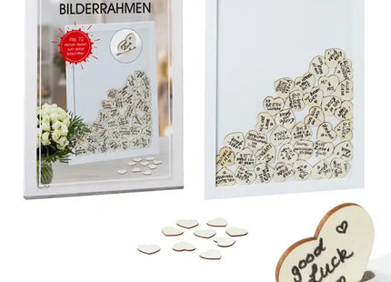Herzförmiger Bilderrahmen Gästebuch, Höhe ca. 42 cm TK Gruppe® Grosshandel 