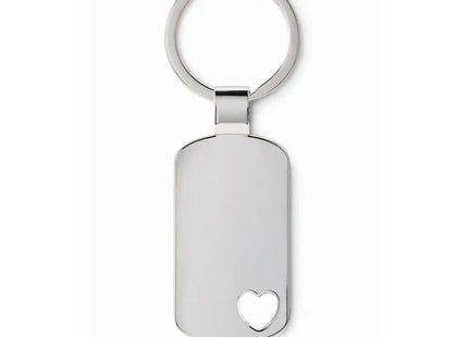 Herzförmiger Schlüsselring CORAZON, Mattsilber - Elegant & Robust TK Gruppe® Grosshandel 