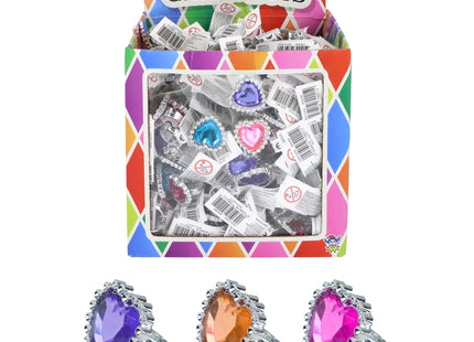 Herzring, 2 x 4 cm, 2 Designs, 6 verschiedene Farben – modischer Liebesschmuck TK Gruppe® Grosshandel 