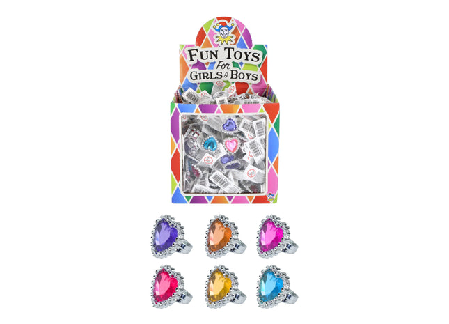 Herzring, 2 x 4 cm, 2 Designs, 6 verschiedene Farben – modischer Liebesschmuck TK Gruppe® Grosshandel 