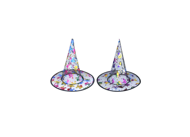 Hexenhut für Kinder, mehrfarbig, 2 verschiedene Designs – ideal für Halloween-Kostüme TK Gruppe® Grosshandel 