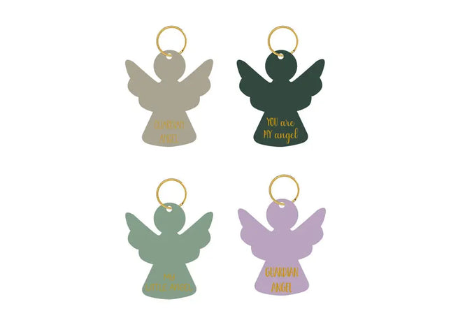 Himmlischer Schutzengel-Schlüsselanhänger - 4er Set, Geistliche Boten TK Gruppe® Grosshandel 