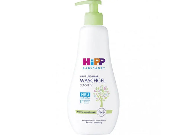 Hipp Babysanft 400ml Wash Gel - Gentle Cleanser for Baby's Skin and Hair, Hypoallergenic TK Gruppe® Grosshandel 