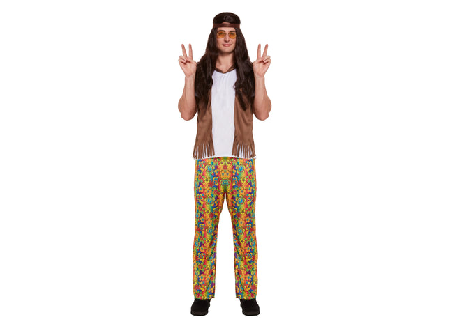 Hippie Kostüm für Erwachsene Männer - Retro 60er 70er Flower Power Outfit TK Gruppe® Grosshandel 