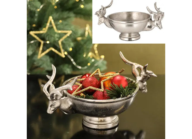 Hirschkopf Schale - Wildtier-Thematische Dekorschale, ca. 26cm Breite TK Gruppe® Grosshandel 