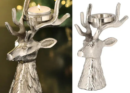Hirschkopf Teelichthalter - Rustikale Wildtier-Inspirierte Dekoration TK Gruppe® Grosshandel 