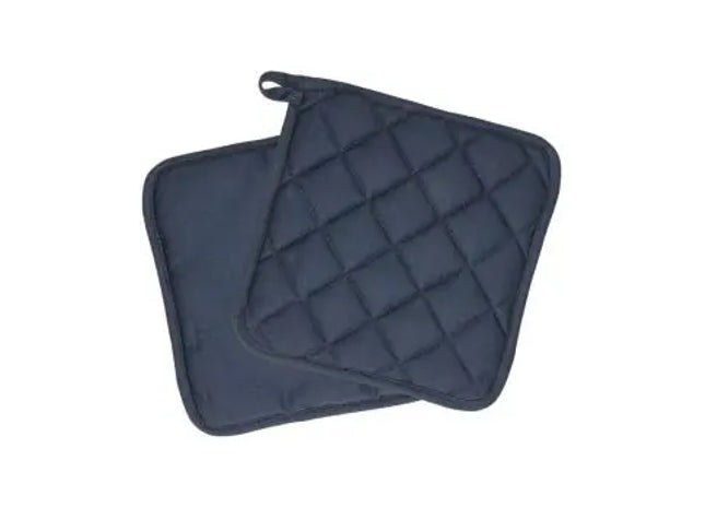 Hitzebeständiger Topflappen in Blau und Grau – Schutz und Stil in der Küche TK Gruppe® Grosshandel 