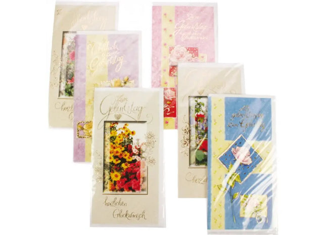 Hochwertige Geburtstagskarte, 20x10cm, Elegantes Design, Perfekt für Gratulationen TK Gruppe® Grosshandel 