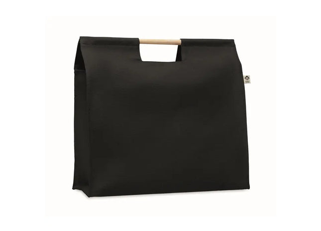 Hochwertige MERCADO TOP Bio-Canvas Einkaufstasche in Schwarz TK Gruppe® Grosshandel 