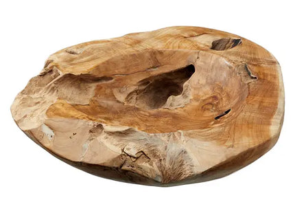 Hochwertige Teakholzschale - Große Holzschale, 50cm Durchmesser TK Gruppe® Grosshandel 