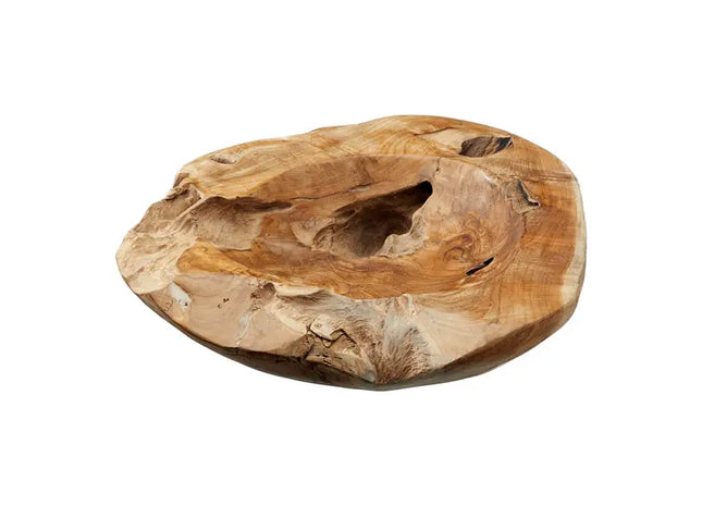 Hochwertige Teakholzschale - Große Holzschale, 50cm Durchmesser TK Gruppe® Grosshandel 