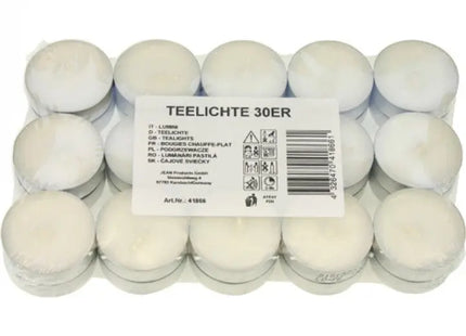 Hochwertige Teelichter, 30er Block, Lange Brenndauer TK Gruppe® Grosshandel 