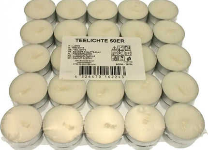 Hochwertige Teelichter, 50er Block, 3.9cm - Langlebige Kerzen TK Gruppe® Grosshandel 