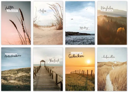 Hochwertige Trauerkarte mit Sprüchen, Geprägte Qualität - Stilvolle Beileidsbekundung TK Gruppe® Grosshandel 