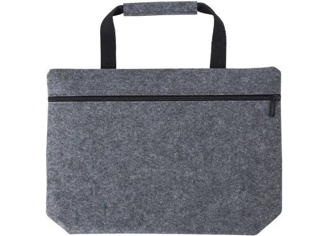 Hochwertige graue Dokumententasche Scarlett aus rPET-Filz – Elegant, nachhaltig, robust TK Gruppe® Grosshandel 
