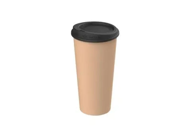 Hochwertiger Coffee-to-go Becher 0,4l in Braun-Schwarz, Robust & Langlebig TK Gruppe® Grosshandel 