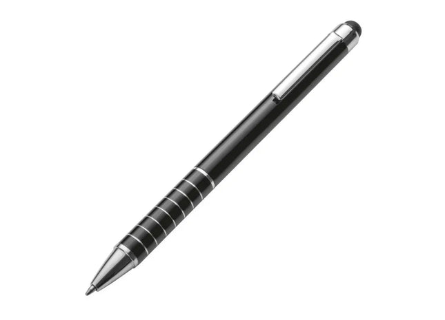 Hochwertiger Metall Kugelschreiber mit Touch-Pen - Schwarz Luebo - Edler Schreibstift für Profis TK Gruppe® Grosshandel 