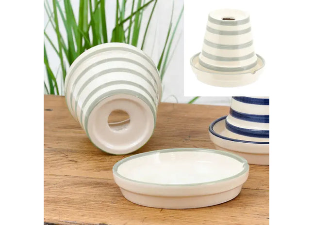 Hochwertiger Sturmaschenbecher, Grau-Weiß, ca. 12x12x9,8cm TK Gruppe® Grosshandel 