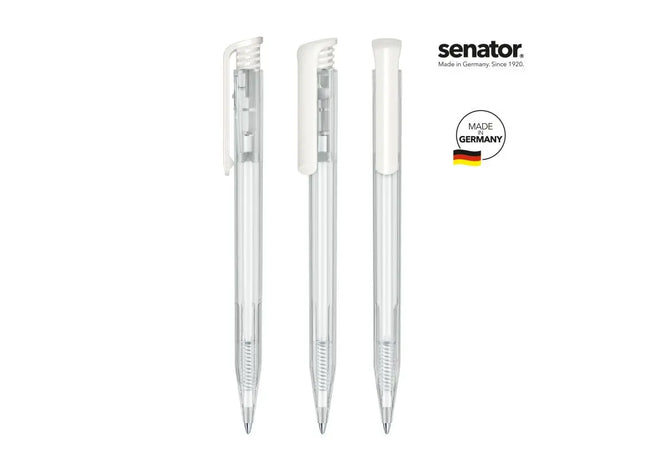 Hochwertiger Transparenter Kugelschreiber mit Klarem Druck – Elegantes Weiß TK Gruppe® Grosshandel 