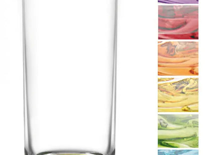 Hochwertiges Glas für Longdrinks in Korallenfarbe, 0,25 l, mit sortiertem Boden TK Gruppe® Grosshandel 