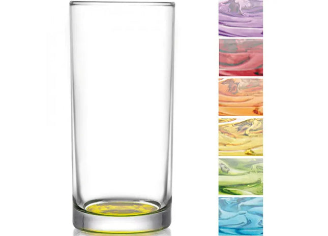 Hochwertiges Glas für Longdrinks in Korallenfarbe, 0,25 l, mit sortiertem Boden TK Gruppe® Grosshandel 