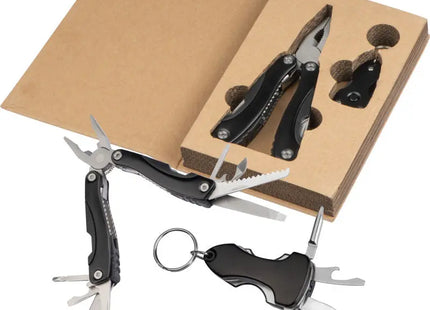 Hochwertiges Werkzeugset in schwarzer Kartonbox – vielseitig, robust und kompakt TK Gruppe® Grosshandel 