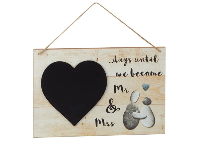 Hochzeits-Schreibtafel aus Holz, 20x30cm - Individualisiere deine Traumhochzeit! TK Gruppe® Grosshandel 