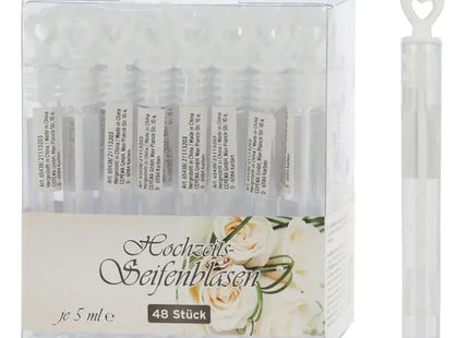 Hochzeits-Seifenblasen, ca. 5ml, Großpackung mit 48 Stück TK Gruppe® Grosshandel 