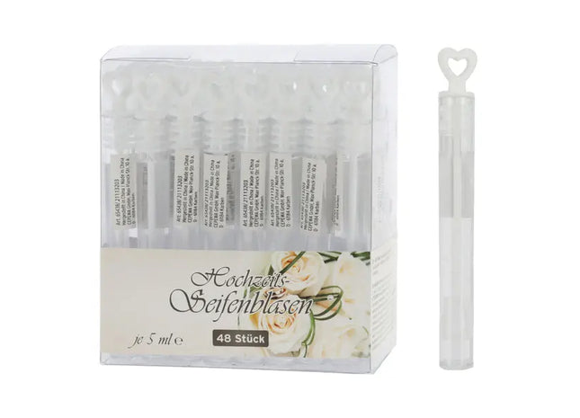 Hochzeits-Seifenblasen, ca. 5ml, Großpackung mit 48 Stück TK Gruppe® Grosshandel 