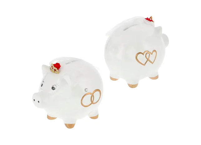 Hochzeits-Spardose, Sparschwein, ca. 14x11 cm – Ideal als Hochzeitsgeschenk TK Gruppe® Grosshandel 