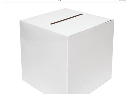 Hochzeitskartenbox Weiß 30x30 cm, Elegante Aufbewahrungsbox für Hochzeitskarten TK Gruppe® Grosshandel 