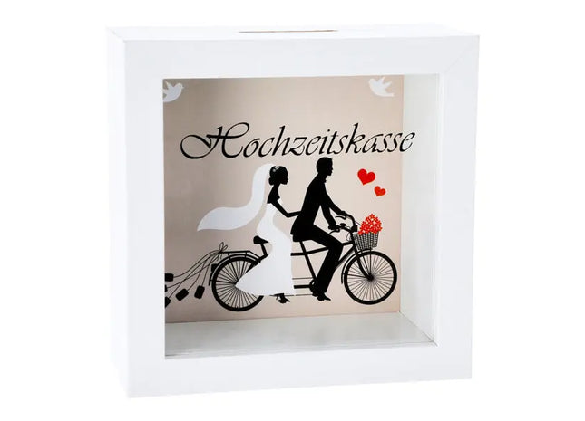 Hochzeitskasse Spardose, ca. 14,5cm - Ideales Geschenk für Verlobte TK Gruppe® Grosshandel 