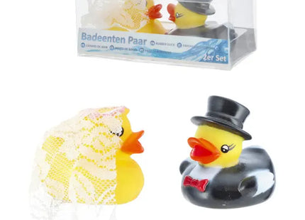Hochzeitspaar Badeenten – Niedliches Brautpaar, 2er Set, je 5cm TK Gruppe® Grosshandel 