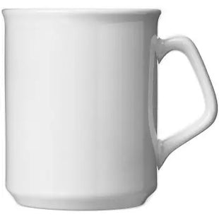 Hof Keramiktasse 250 ml in Weiß inklusive einfarbigem Druck – Personalisiertes Design TK Gruppe® Grosshandel 