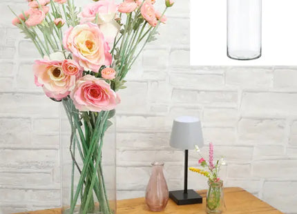 Hohe Zylinder Glasvase, Klar & Elegant, 15 cm Durchmesser, 40 cm Hoch TK Gruppe® Grosshandel 