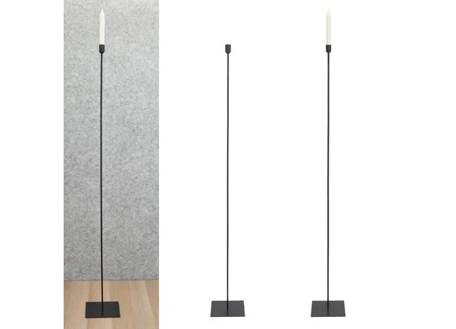 Hoher Schwarzer Metall-Kerzenständer, ca. 122 cm - Elegante Bodendekoration TK Gruppe® Grosshandel 