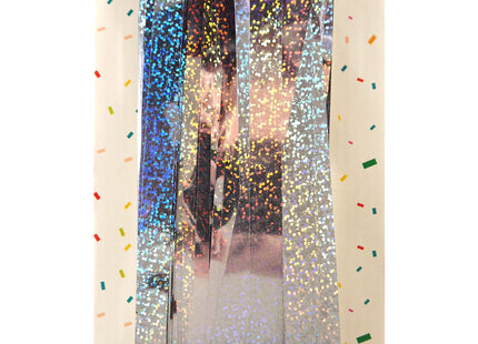 Holografische Silberfolie für Türvorhänge, 92x244 cm, 1,2 cm dick, glänzend & reflektierend TK Gruppe® Grosshandel 
