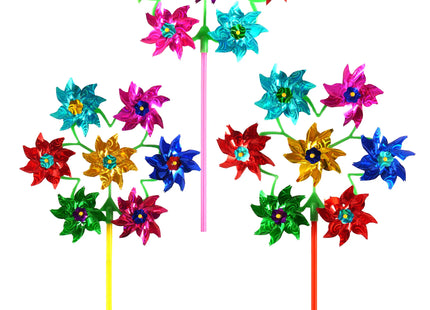 Holografische winddichte Folie 19,5 cm, 7-Blatt-Design, kaltklebend – Outdoor-Dekoration TK Gruppe® Grosshandel 