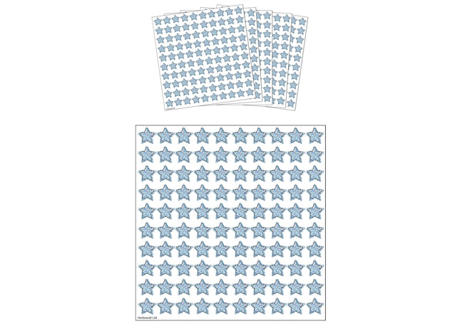 Holographic Sterne Aufkleber Silber 14mm, 100 Stück Pro Karte TK Gruppe® Grosshandel 