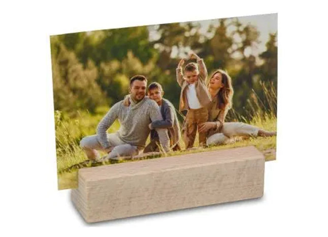 Holz-Bildhalter mit Banderole - Rustikal und Charaktervoll TK Gruppe® Grosshandel 