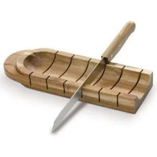 Holz Brotbrett mit passendem Messer – Rustikal & Praktisch TK Gruppe® Grosshandel 