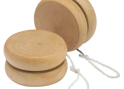 Holz Jo-Jo - Beiges Holzspielzeug, Klassisches Geschicklichkeitsspiel, Nachhaltig TK Gruppe® Grosshandel 