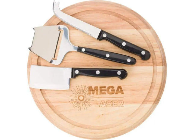 Holz-Käseplatte "Max" - Elegantes Servierbrett für Käseliebhaber TK Gruppe® Grosshandel 
