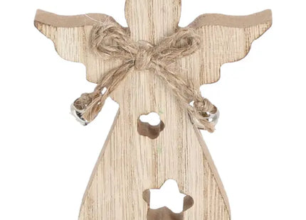 Holz Schutzengel Figur, 9cm Hoch - Friedvolle Raumdekoration TK Gruppe® Grosshandel 