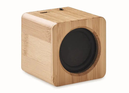 Holz Wireless Lautsprecher AUDIO - Kabelloser Bluetooth Speaker, Natur Holzdesign, 2x5W TK Gruppe® Grosshandel 