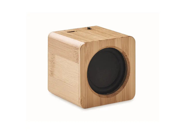 Holz Wireless Lautsprecher AUDIO - Kabelloser Bluetooth Speaker, Natur Holzdesign, 2x5W TK Gruppe® Grosshandel 