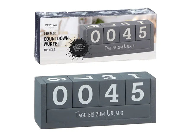 Holz-Zeitwürfel, Großformat 18,5x7cm - Elegantes Zeitmanagement-Tool TK Gruppe® Grosshandel 