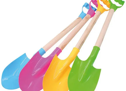 Robuste Sandkastenschaufel aus Kunststoff/Holz, 4 Farben sortiert TK Gruppe® Grosshandel 