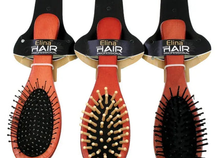 Holzhaarbürste für sanfte Kopfmassage, 17 cm, 3er Pack in verschiedenen Farben TK Gruppe® Grosshandel 